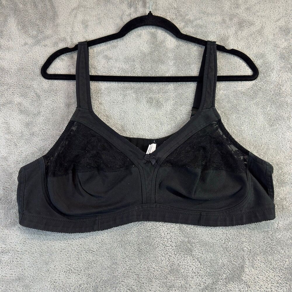 Instant Shaping Bra Women 50B Black Lace Plusform Wirefree Comfort Full Coverage